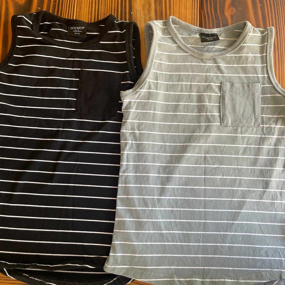 Little bipsy Striped Tank Tops with Pocket